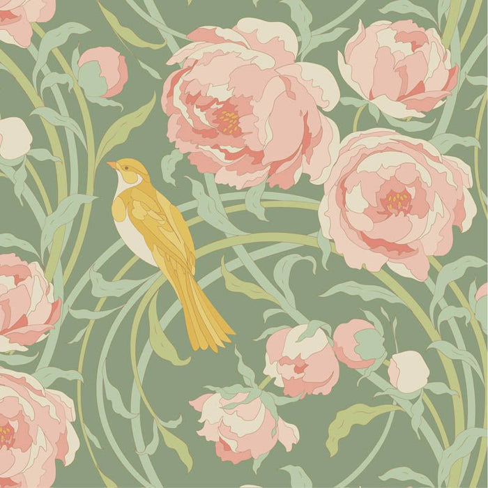 Pre - Order Tilda Songbird - Cora TIL100647 Sage - Half Yard - February 2026 - Modern Fabric Shoppe