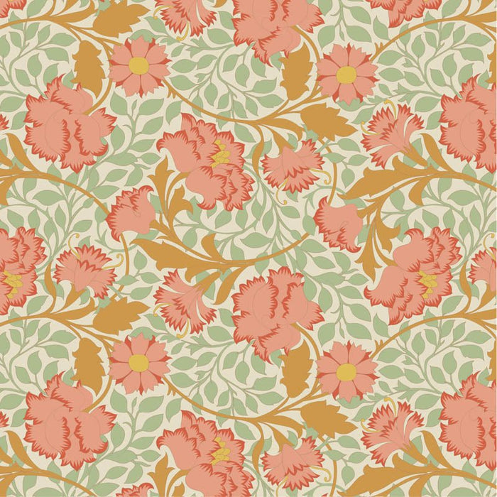 Pre - Order Tilda Songbird - Flora TIL100641 Coral - Half Yard - February 2026 - Modern Fabric Shoppe