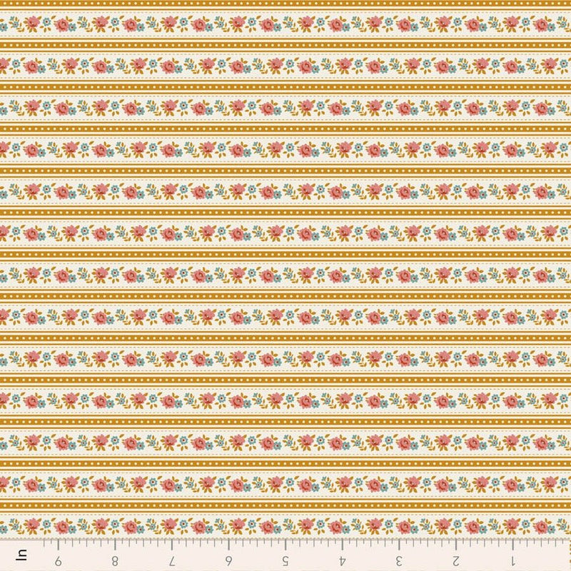 PRE-Order Tilda- Village Life- Agnes TIL100683 Ochre- Half Yard- October 2026 - Modern Fabric Shoppe