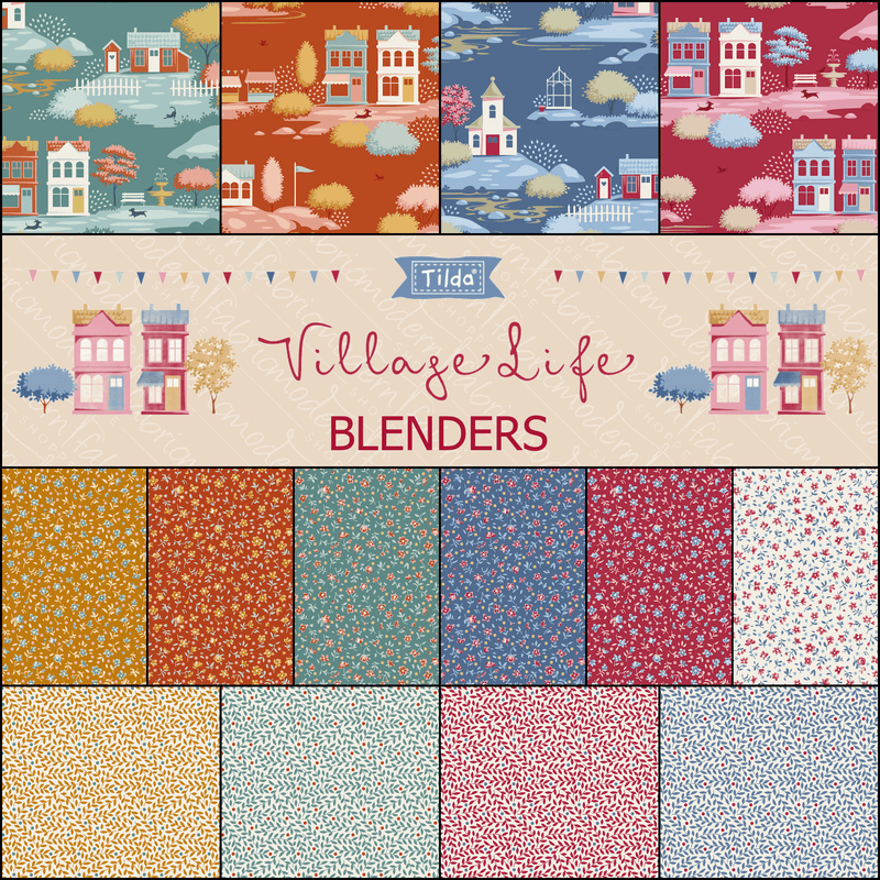 PRE-Order Tilda Village Life Blenders- Half Yard Bundle- October 2026 - Modern Fabric Shoppe