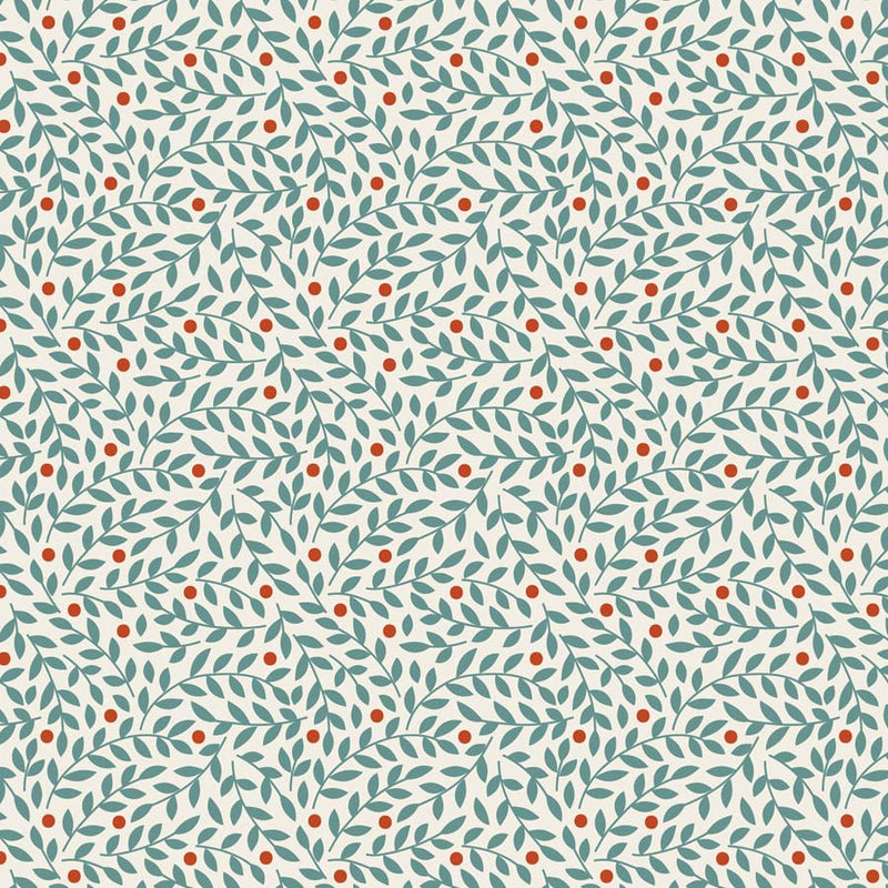 PRE-Order Tilda- Village Life Blenders- Lillian TIL110177 Teal- Half Yard- October 2026 - Modern Fabric Shoppe
