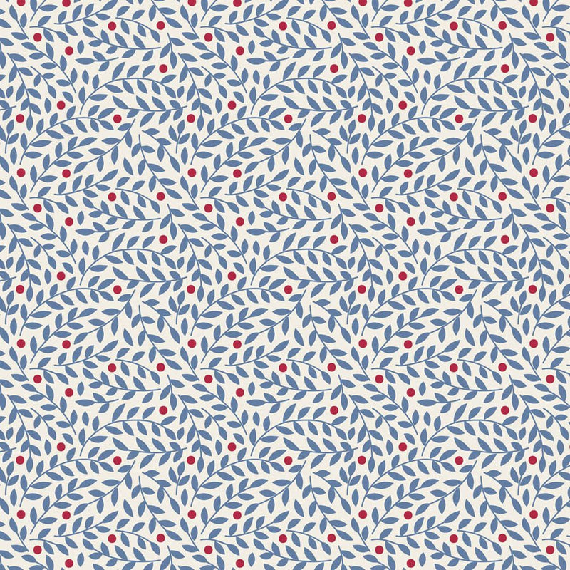 PRE-Order Tilda- Village Life Blenders- Lillian TIL110184 Blue- Half Yard- October 2026 - Modern Fabric Shoppe