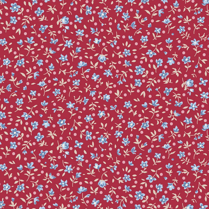 PRE-Order Tilda- Village Life Blenders- Mae TIL110183 Burgundy- Half Yard- October 2026 - Modern Fabric Shoppe