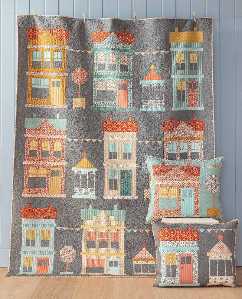 PRE- ORder Tilda- Village Life Charcoal Quilt Kit featuring Village Life- October 2026 - Modern Fabric Shoppe