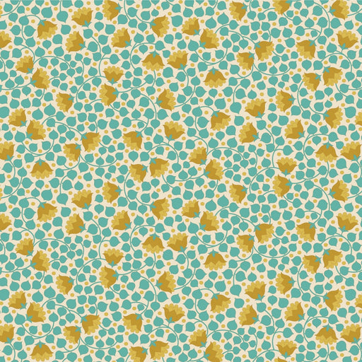 PRE - Order Tilda Wallflower Bellflower - Wallflower Blender TIL110126 Teal - Half Yard - June 2025 - Modern Fabric Shoppe