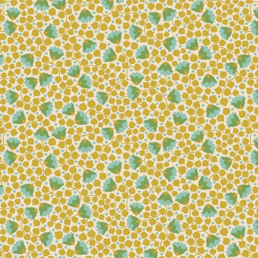 PRE - Order Tilda Wallflower Bellflower - Wallflower Blender TIL110130 Flaxen - Half Yard - June 2025 - Modern Fabric Shoppe