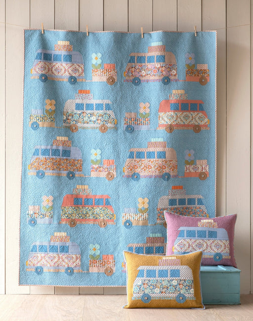 PRE - Order Tilda - Wallflower - Campervan Quilt Kit - Chambray Petrol - June 2025 - Modern Fabric Shoppe