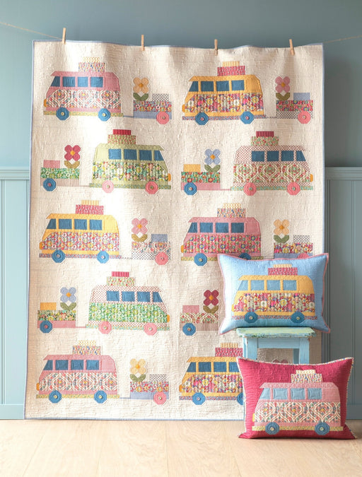 PRE - Order Tilda - Wallflower - Campervan Quilt Kit - Chambray Putty White - June 2025 - Modern Fabric Shoppe
