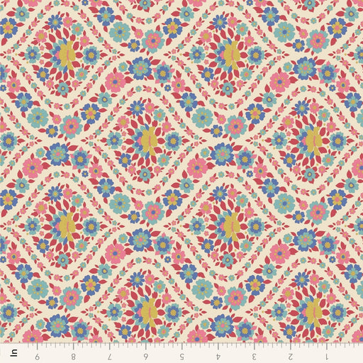 PRE - Order Tilda Wallflower - Wallflower Bianca TIL110618 Red - Half Yard - June 2025 - Modern Fabric Shoppe