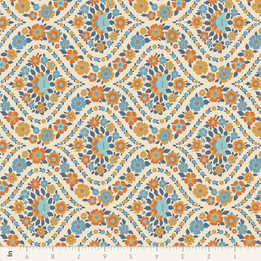 PRE - Order Tilda Wallflower - Wallflower Bianca TIL110619 Blue - Half Yard - June 2025 - Modern Fabric Shoppe