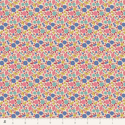 PRE - Order Tilda Wallflower - Wallflower Janice TIL110614 Red - Half Yard - June 2025 - Modern Fabric Shoppe