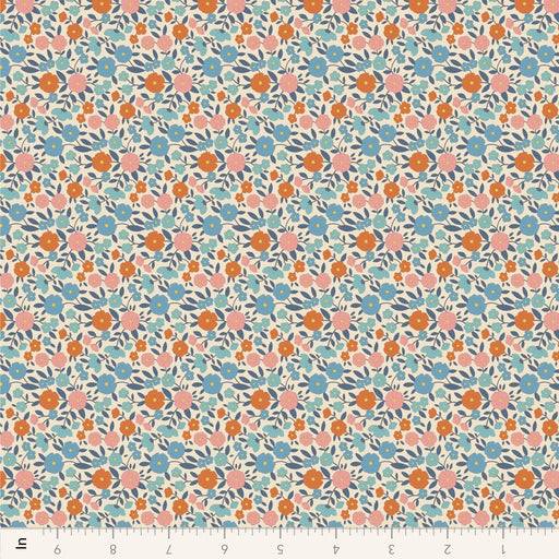 PRE - Order Tilda Wallflower - Wallflower Janice TIL110615 Blue - Half Yard - June 2025 - Modern Fabric Shoppe