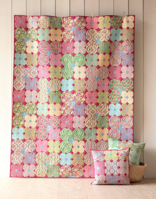 PRE - Order Tilda - Wallflower - Wallflower Quilt Kit - Chambray Burgundy - June 2025 - Modern Fabric Shoppe
