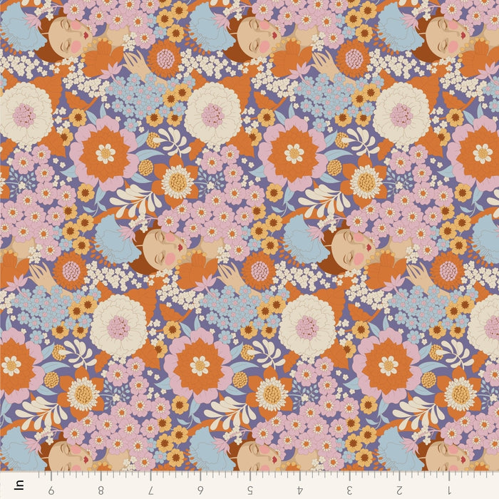 PRE - Order Tilda Wallflower - Wallflower TIL110608 Thristle - Half Yard - June 2025 - Modern Fabric Shoppe