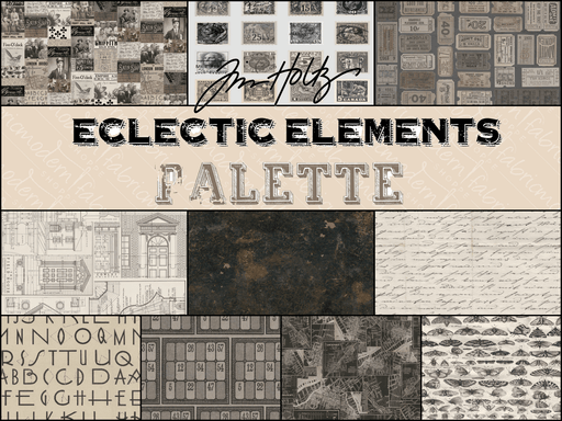 PRE - ORDER - Tim Holtz Eclectic Elements - Charcoal - Half Yard Bundle - August 2025 - Modern Fabric Shoppe