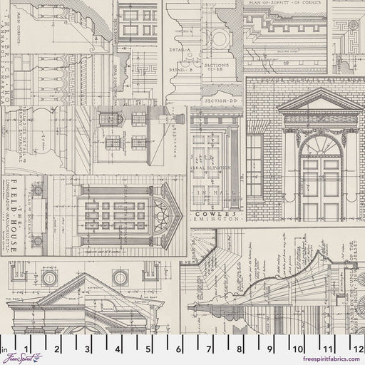 PRE - Order Tim Holtz - Eclectic Elements Palette - Charcoal Schematic PWTH317.CHARCOAL - Half Yard - August 2025 - Modern Fabric Shoppe