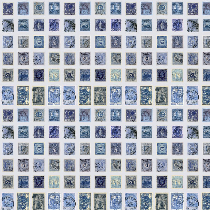 PRE - Order Tim Holtz - Eclectic Elements Palette - Indigo Stamps PWTH291.INDIGO - Half Yard - June 2025 - Modern Fabric Shoppe