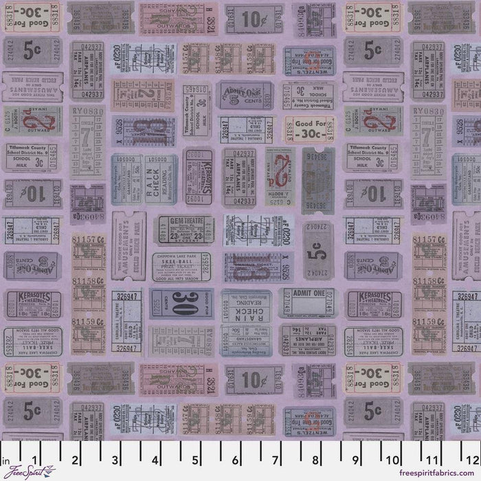 PRE - Order Tim Holtz - Eclectic Elements Palette - Purple Tickets PWTH302.PURPLE - Half Yard - July 2025 - Modern Fabric Shoppe