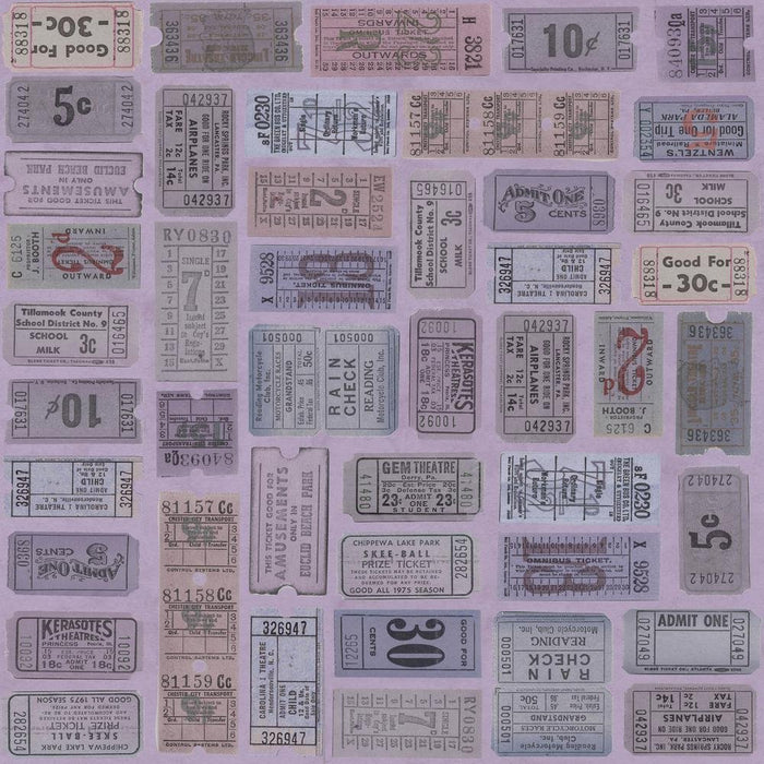 PRE - Order Tim Holtz - Eclectic Elements Palette - Purple Tickets PWTH302.PURPLE - Half Yard - July 2025 - Modern Fabric Shoppe