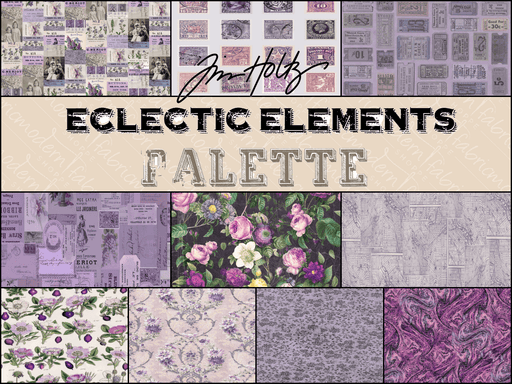 PRE - ORDER - Tim Holtz Eclectic Elements - Purple - Half Yard Bundle - July 2025 - Modern Fabric Shoppe