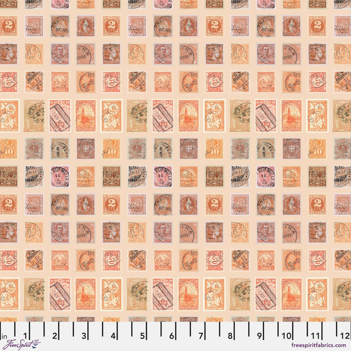 PRE - Order Tim Holtz - Electric Elements Palette - Orange Maps PWTH231.ORANGE - Half Yard - Modern Fabric Shoppe