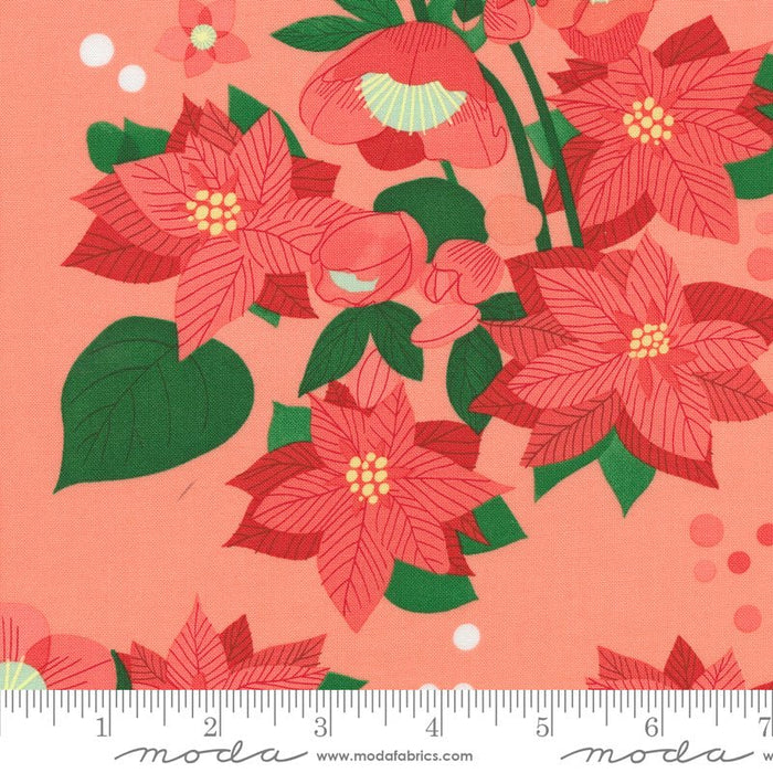 PRE - ORDER Tiny Christmas by Lizzy House - Carnation 37130 14 - Half Yard - June 2025 - Modern Fabric Shoppe