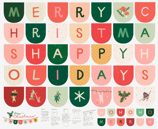 PRE - ORDER Tiny Christmas by Lizzy House - Christmas Panel Snow 37138 11 - Half Yard - June 2025 - Modern Fabric Shoppe