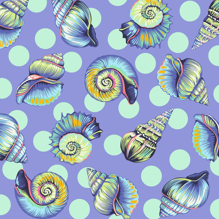 PRE - Order Tula Pink Floral Reef - 108" Wide Back - Big Shelly QBTP021.MARINE - Half Yard - April 2026 - Modern Fabric Shoppe