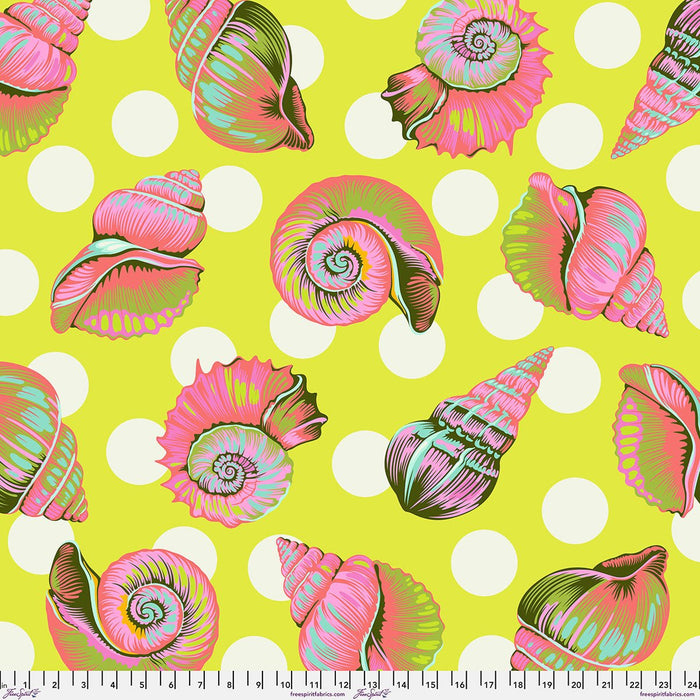 PRE - Order Tula Pink Floral Reef - 108" Wide Back - Big Shelly QBTP021.SEAGRASS - Half Yard - April 2026 - Modern Fabric Shoppe