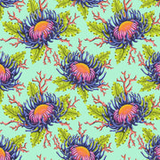 PRE - Order Tula Pink Floral Reef - Friends & Anemones PWTP265.SEAFOAM - Half Yard - April 2026 - Modern Fabric Shoppe