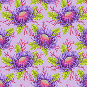 PRE - Order Tula Pink Floral Reef - Friends & Anemones PWTP265.ULTRAVIOLET - Half Yard - April 2026 - Modern Fabric Shoppe