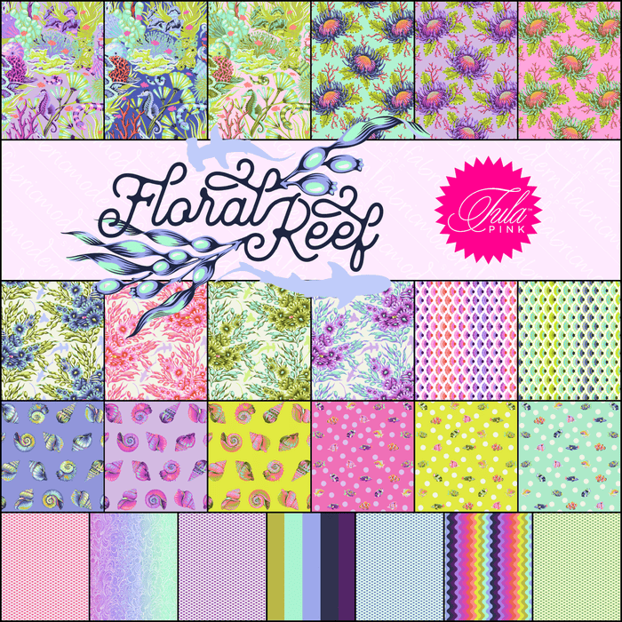 PRE - ORDER Tula Pink Floral Reef - Half Yard Bundle - April 2026 - Modern Fabric Shoppe