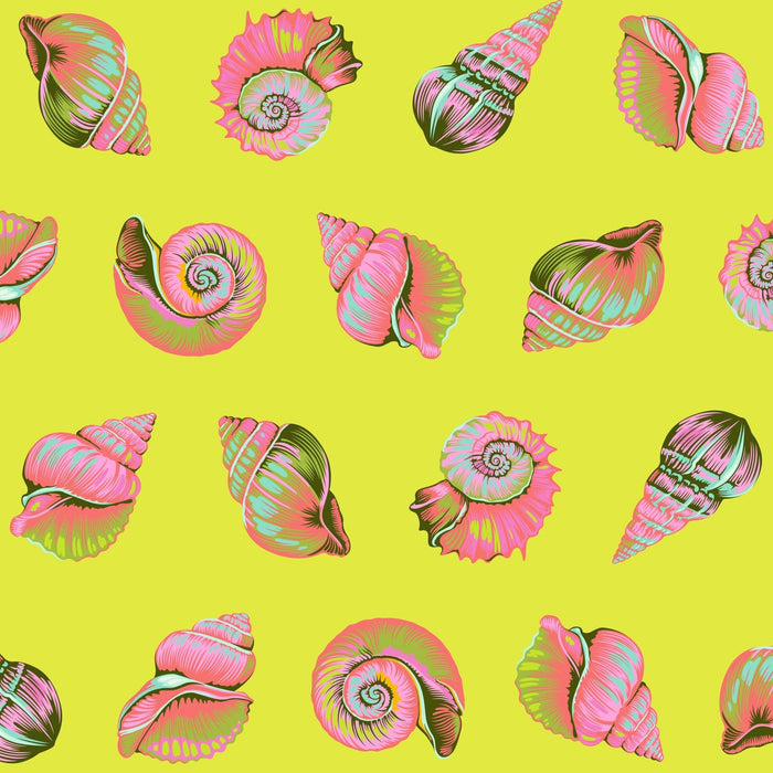 PRE - Order Tula Pink Floral Reef - Lil Shelly PWTP266.SEAGRASS - Half Yard - April 2026 - Modern Fabric Shoppe