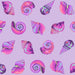 PRE - Order Tula Pink Floral Reef - Lil Shelly PWTP266.ULTRAVIOLET - Half Yard - April 2026 - Modern Fabric Shoppe