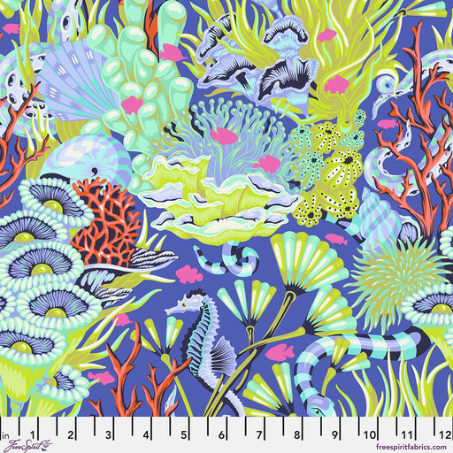 PRE - Order Tula Pink Floral Reef - Reef What You Sew PWTP264.MARINE - Half Yard - April 2026 - Modern Fabric Shoppe