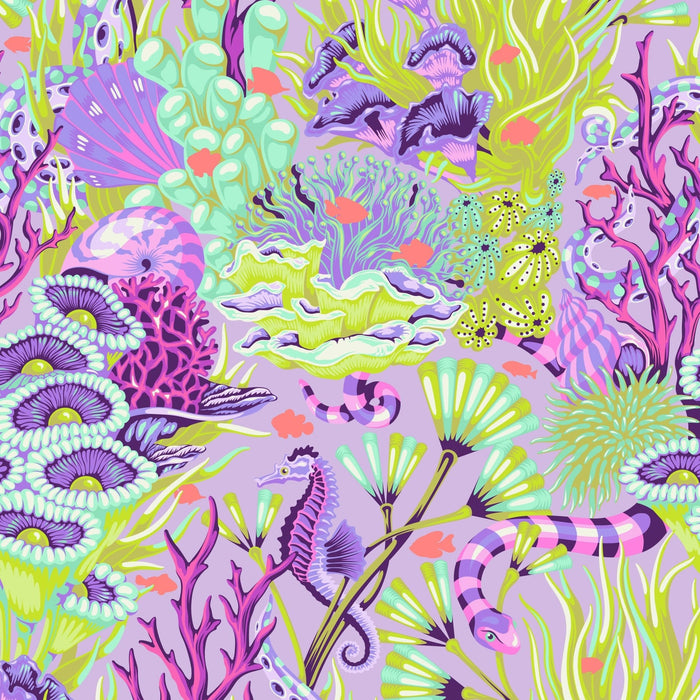 PRE - Order Tula Pink Floral Reef - Reef What You Sew PWTP264.ULTRAVIOLET - Half Yard - April 2026 - Modern Fabric Shoppe