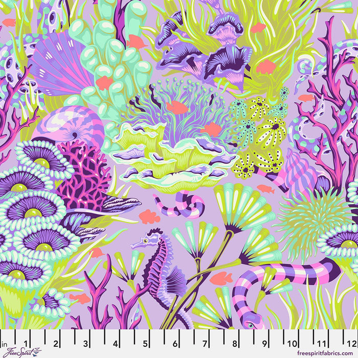 PRE - Order Tula Pink Floral Reef - Reef What You Sew PWTP264.ULTRAVIOLET - Half Yard - April 2026 - Modern Fabric Shoppe