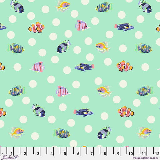PRE - Order Tula Pink Floral Reef - School Crossing PWTP268.SEAFOAM - Half Yard - April 2026 - Modern Fabric Shoppe