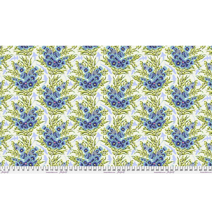 PRE - Order Tula Pink Floral Reef - Shadow Sharks PWTP267.MARINE - Half Yard - April 2026 - Modern Fabric Shoppe