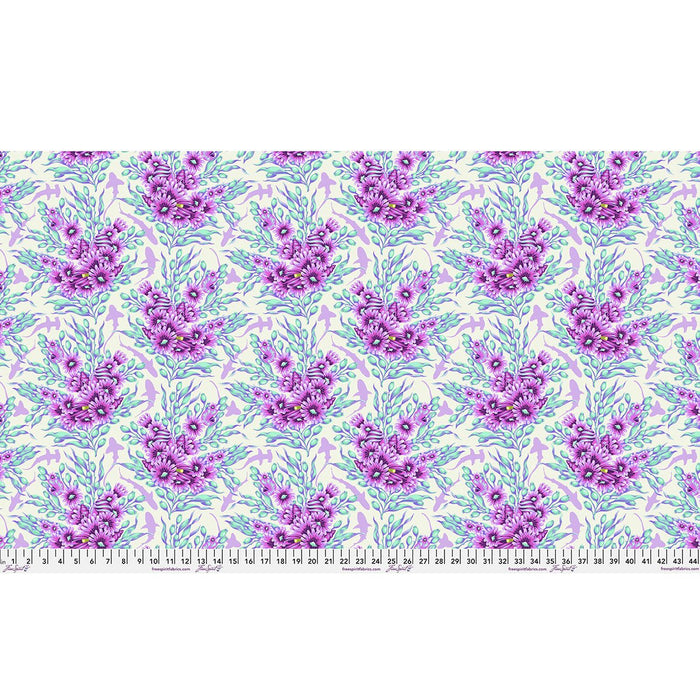 PRE - Order Tula Pink Floral Reef - Shadow Sharks PWTP267.ULTRAVIOLET - Half Yard - April 2026 - Modern Fabric Shoppe