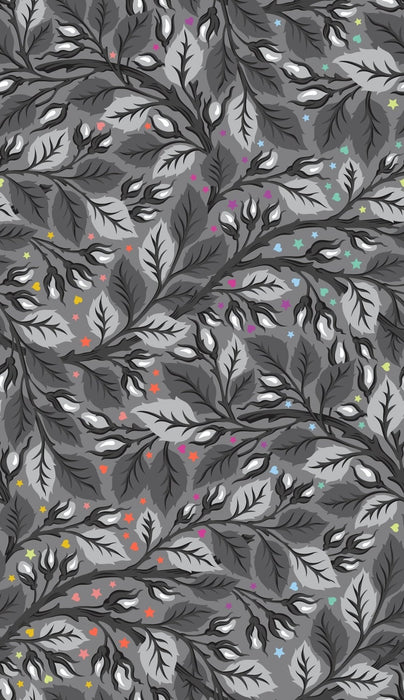 PRE - Order Tula Pink Graywork - 108" Wide Back - Nip in the Bud QBTP020.SHADOW - Half Yard - October 2025 - Modern Fabric Shoppe