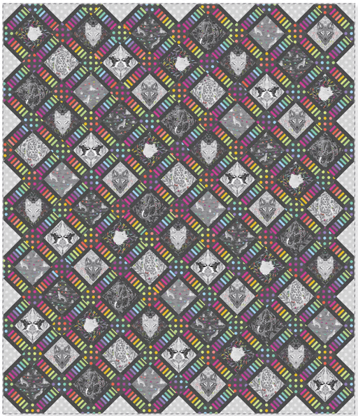 PRE - ORDER Tula Pink - Graywork - Crossroads Quilt Kit - October 2025 - Modern Fabric Shoppe