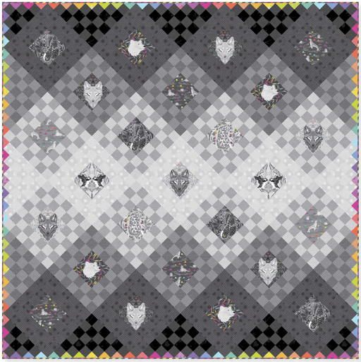 PRE - ORDER Tula Pink - Graywork - Fade to Gray Quilt Kit - Dark October 2025 - Modern Fabric Shoppe