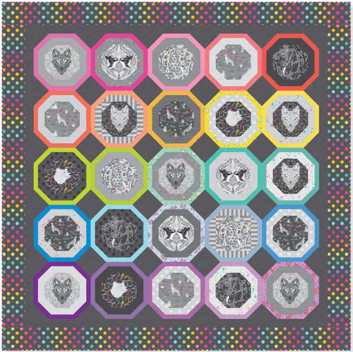 PRE - ORDER Tula Pink - Graywork - Graywork Quilt Kit - Dark October 2025 - Modern Fabric Shoppe