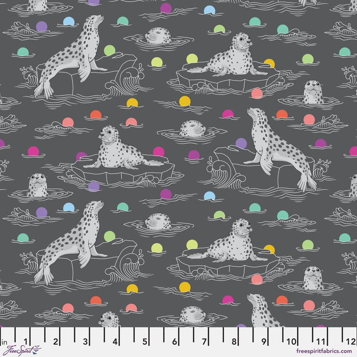 PRE - Order Tula Pink Graywork - Seal the Deal PWTP259.CARBON - Half Yard - October 2025 - Modern Fabric Shoppe