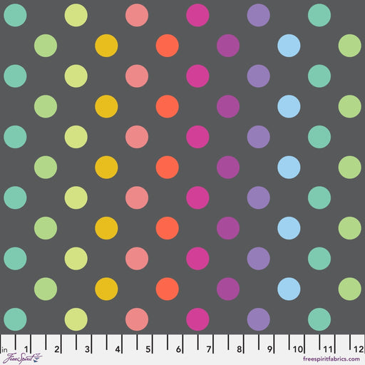 PRE - Order Tula Pink Graywork True Color - Disco Poms PWTP262.CARBON - Half Yard - October 2025 - Modern Fabric Shoppe