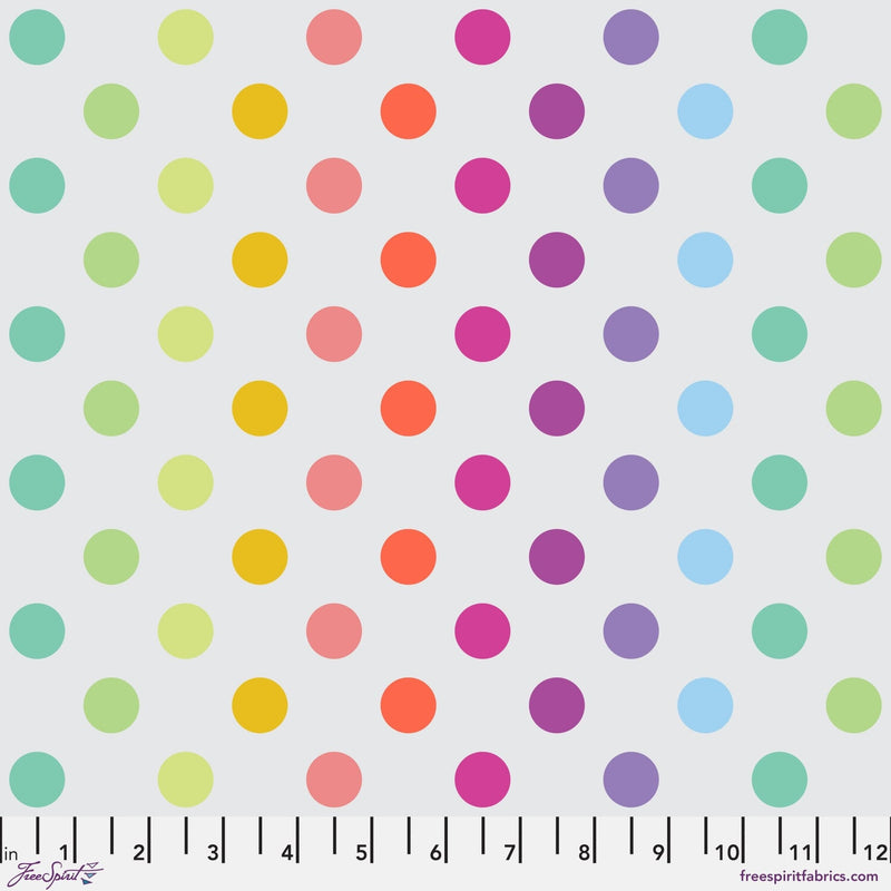 PRE - Order Tula Pink Graywork True Color - Disco Poms PWTP262.WHISPER - Half Yard - October 2025 - Modern Fabric Shoppe