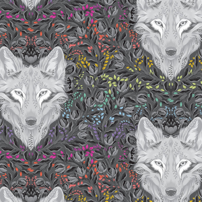 PRE - Order Tula Pink Graywork - Wolf of Pink Street PWTP256.CARBON - Half Yard - October 2025 - Modern Fabric Shoppe