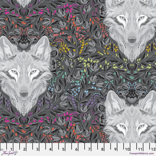 PRE - Order Tula Pink Graywork - Wolf of Pink Street PWTP256.CARBON - Half Yard - October 2025 - Modern Fabric Shoppe