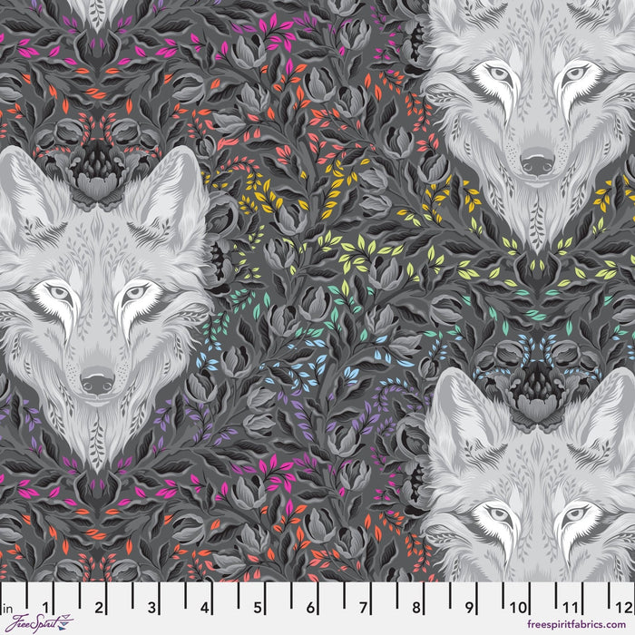 PRE - Order Tula Pink Graywork - Wolf of Pink Street PWTP256.CARBON - Half Yard - October 2025 - Modern Fabric Shoppe